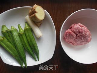 肉酿秋葵的做法步骤：1