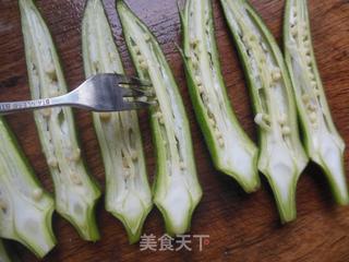 肉酿秋葵的做法步骤：6