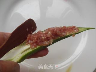 肉酿秋葵的做法步骤：8