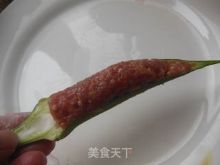 肉酿秋葵的做法步骤：9