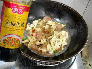 腊味菜花粉丝煲的做法步骤:12