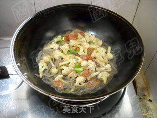 腊味菜花粉丝煲的做法步骤:10