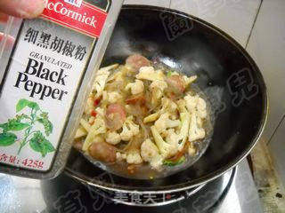 腊味菜花粉丝煲的做法步骤:13