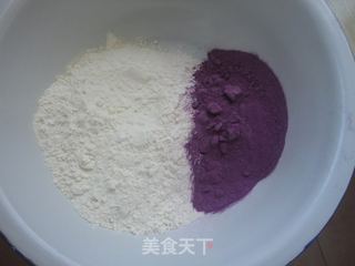 紫薯菊花卷的做法步骤：2