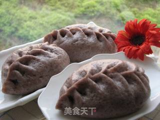 黑米面麦穗素馅包的做法步骤:9