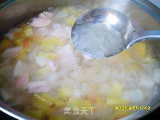 润肺去火的银耳水果甜汤的做法步骤:6