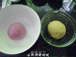 南瓜紫薯双色馒头的做法步骤：3