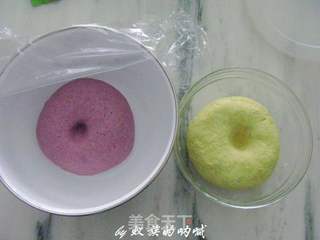 南瓜紫薯双色馒头的做法步骤：4