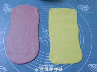 南瓜紫薯双色馒头的做法步骤：5