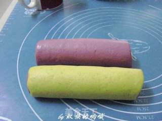 南瓜紫薯双色馒头的做法步骤：7