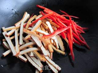 毛芹炒香干的做法步骤:5