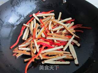 毛芹炒香干的做法步骤:6