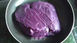 自制馅料－－紫薯、抹茶冰皮月饼的做法步骤：5