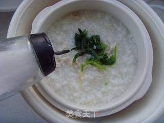 菠菜瘦肉粥的做法步骤:8