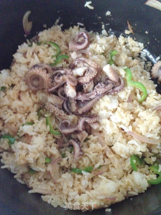 仿必胜客版章鱼炒饭的做法步骤:5