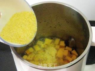 花生玉米粉南瓜羹的做法步骤:7