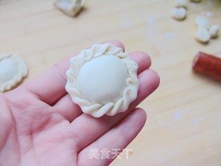 美食带来新享受——萝卜鲜肉花环水饺的做法步骤:14