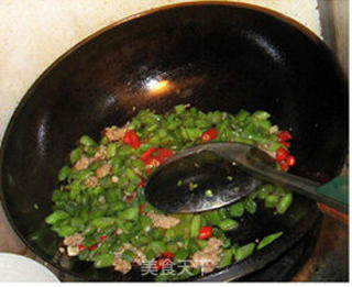 榄菜肉末四季豆的做法步骤:7