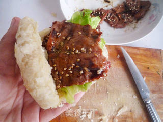 街头小吃——烧饼夹里脊的做法步骤:13