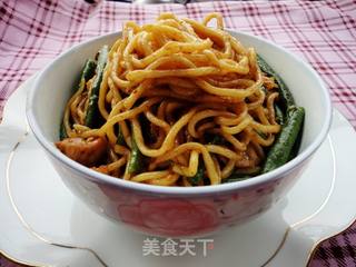 豆角肉丝焖面的做法步骤:9