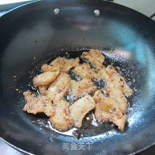 客家菜---香菜鱼香五花肉的做法步骤：3