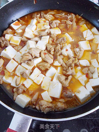 【麻辣鸡腿豆腐】的做法步骤:15