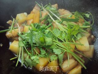 回锅肉烧土豆的做法步骤：12