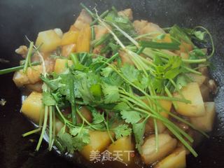 回锅肉烧土豆的做法步骤:12