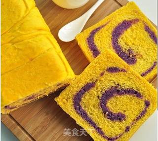 南瓜紫薯吐司的做法步骤:18