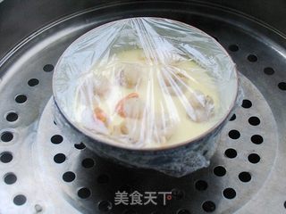 教你蒸出细腻嫩滑的蛋羹——扇贝肉蛋羹的做法步骤:9
