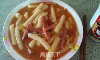 韩式家常版年糕(酸甜辣口味噢)的做法步骤:10