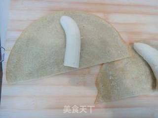 鸡蛋香蕉卷的做法步骤:7