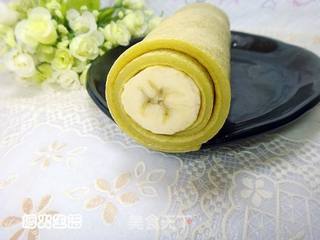 鸡蛋香蕉卷的做法步骤:8