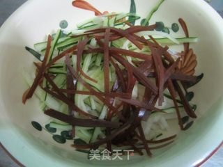 蜜汁青瓜雪梨丝的做法步骤:5