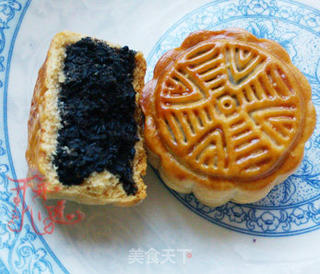 黑芝麻月饼-能看到芝麻粒的做法步骤:10