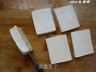 BBQ置顶烤盘余热新利用——煎豆腐的做法步骤:3