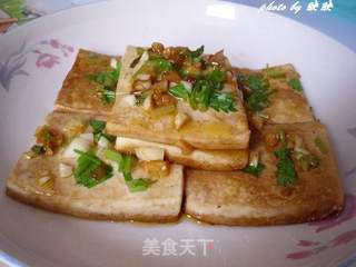 BBQ置顶烤盘余热新利用——煎豆腐的做法步骤:12