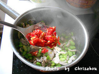 【剁椒毛豆炒肉丝】香辣可口下饭菜的做法步骤:7