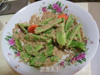 粉蒸四季豆——玉食私房菜的做法步骤：7