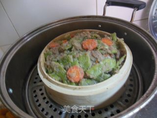 粉蒸四季豆——玉食私房菜的做法步骤：10