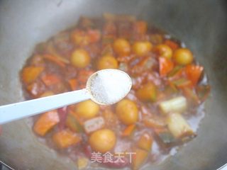 不一样的美味——鹌鹑蛋烧南瓜的做法步骤:12