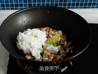 猪头肉炒饭的做法步骤:8