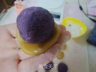 广式栗蓉、紫薯月饼的做法步骤:5