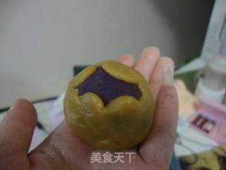 广式栗蓉、紫薯月饼的做法步骤:6