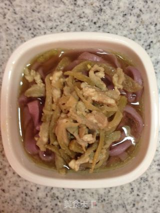 榨菜肉絲紫水晶麵--【傳統的湯麵】新鮮嚐的做法步骤:21