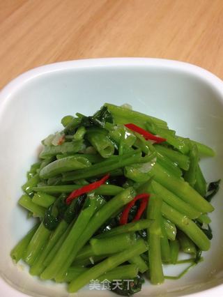 蒜辣空心菜--【傳統的家常炒菜】的做法步骤:6