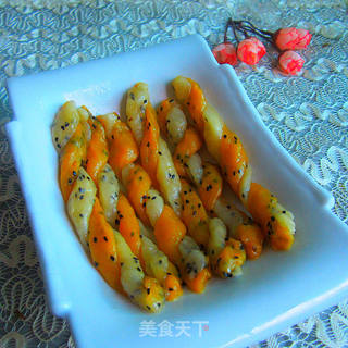 双色芝麻麻花的做法步骤:7
