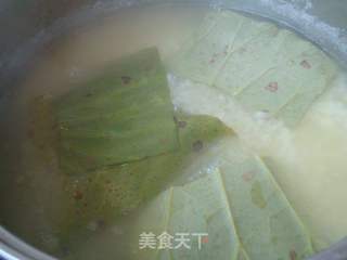 香甜荷叶粥的做法步骤:6