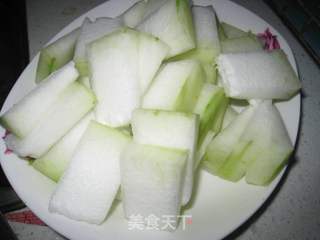 豆豉肉片烧冬瓜的做法步骤：1