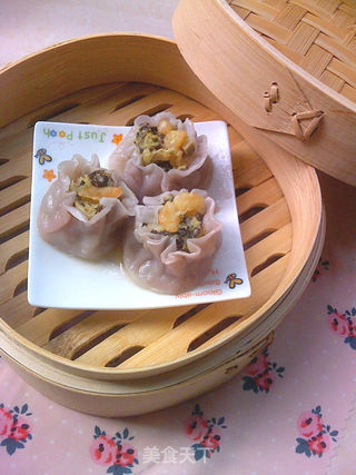 紫玉玲珑虾仁烧卖的做法步骤:12
